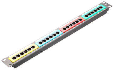 Китай Хигх-денситы порт КАТ5Э Кат6 пульта временных соединительных кабелей 24 сети с видом 4 цвета ИХ4011 дистрибьютор